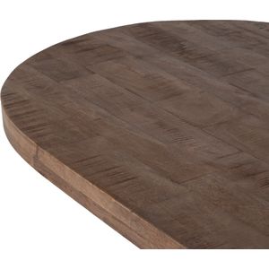 Giga Meubel - Barn - Eettafel - Ovaal - Mangohout - 300cm - Zwart Metalen Onderstel