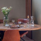 Eettafel Mansour Ovaal Mangohout 220cm Naturel - Mangohout/Metaal - Giga Meubel