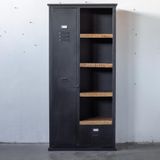 Lifestyle Lockerkast Klein Zwart - Hout/Metaal - Giga Meubel - 200x95cm