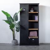 Lifestyle Lockerkast Klein Zwart - Hout/Metaal - Giga Meubel - 200x95cm