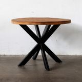 Eettafel Thijs Rond Mangohout Ø150cm Naturel - Hout/Mangohout - Giga Meubel