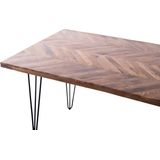 Giga Meubel - Eettafel Visgraat Mangohout - 140x80x76cm