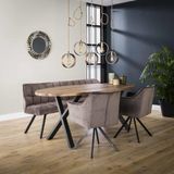 GM Eetkamertafel 200cm Daytona Naturel - Hout/Metaal