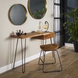 Sidetable Acaciahout - Naturel - Metalen Onderstel - Tafel Edge - Giga Meubel