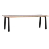 Eettafel Acaciahout - Naturel - 160cm - Rechthoekig - Tafel Lars - Giga Meubel