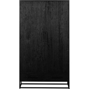 Kast Pure Zwart - Railwood Hout/Hout/Metaal - Giga Meubel - 175x100cm