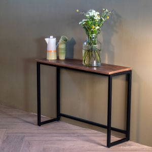 Sidetable Kek Zwart - Hout/Metaal - Giga Meubel - 100x30x70cm