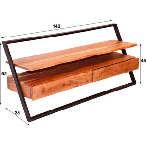 GM TV-meubel Lean Massief Acacia - Hout/Acaciahout - 62x140cm