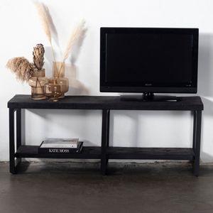 Tv-meubel Pure Zwart 140cm - IJzer/Gerecycled Hout - Giga Meubel