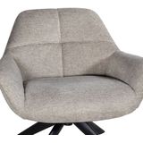 Fauteuil Shannon Beige - Stof/Metaal - Giga Meubel