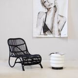 Giga Meubel - Rotan Loungestoel Zwart - Bohemian - Relaxfauteuil