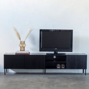 Giga Meubel - Tv-Meubel Zwart Mangohout - 200cm - 200x40x50cm