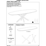 Eettafel Lissabon Bruin Ovaal 240cm - Metaal/Mangohout - Giga Meubel