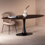 Eettafel Ziggy Bruin Ovaal 200cm O-poot - Mangohout - Giga Meubel