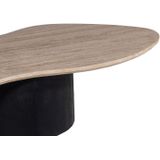 Salontafel Oliver Travertin Beige/Zwart 140cm - Giga Meubel