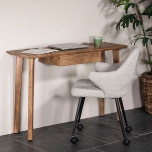 Bureau/Sidetable Yori Bruin 120cm - Mangohout - Giga Meubel