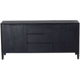 Dressoir Jiro Zwart 150cm - Mangohout - Giga Meubel