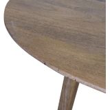 Eettafel Oslo Mangohout Rond 130cm Naturel - Giga Meubel