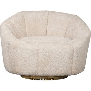 Giga Meubel - Fauteuil Beige Bouclé - Zithoogte 42cm - 95x83x69cm - Florine