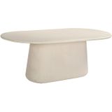 Eettafel Romy Beige Ovaal 200cm - MDF/Beton Ciré - Giga Meubel