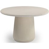 Eettafel Romy Rond 120cm Beige - MDF/Beton - Giga Meubel