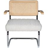 Fauteuil Jorian Beige - Stof/Chroom - Giga Meubel