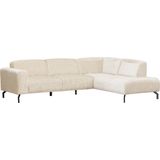 Bank Milan 3,5-zits Links Taupe Taupe - Stof/Metaal - Giga Meubel