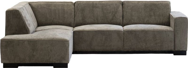 Bank Napoli 3,5-zits Links Taupe Taupe - Hout/Stof - Giga Meubel