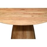 Eettafel Rond - Naturel - Acaciahout - Ø130cm - Eettafel Pim - Giga Meubel