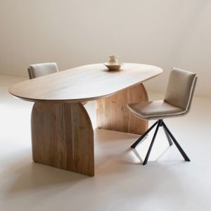 Giga Meubel - Eettafel Daan - Naturel - Mangohout - Ovaal - 240cm