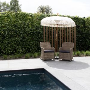 Parasol Bali Wit Luxe Met Franjes 185x260cm