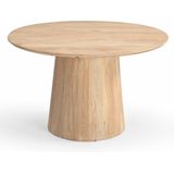 Eettafel Rond - Naturel - Ø150 cm - Hardhout - Eettafel Yasmijn - Giga Meubel