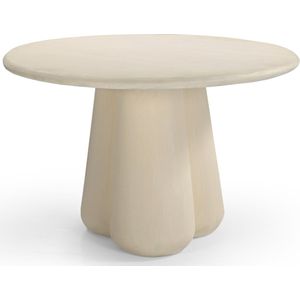 Eettafel Boaz Rond Beige 150cm - MDF/Multiplex - Giga Meubel