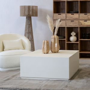 Salontafel Evi Vierkant 90cm Wit - MDF/Multiplex - Giga Meubel