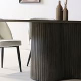 Eettafel Ava Ovaal Bruin 200cm - Mangohout - Giga Meubel