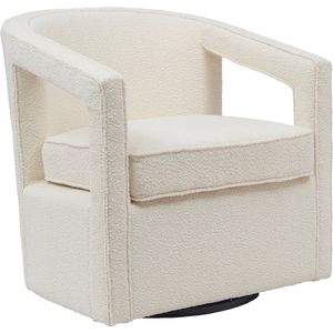 Draaifauteuil Alma Bouclé Beige - Bouclé - Giga Meubel