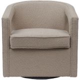 Draaifauteuil Alma Bouclé Taupe Taupe - Bouclé - Giga Meubel