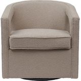 Draaifauteuil Alma Bouclé Taupe Taupe - Bouclé - Giga Meubel