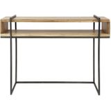 GM Sidetable Edge Open Vak Massief Acaciahout Naturel - Acaciahout/Metaal - 110x35x78cm