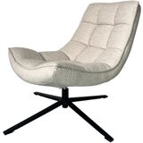 Giga Meubel - Draaifauteuil Stof/Textiel - Beige - 86x74x84cm - Mattis