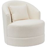 Draaifauteuil Taavi Bouclé Beige - Bouclé - Giga Meubel