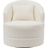 Draaifauteuil Taavi Bouclé Beige - Bouclé - Giga Meubel