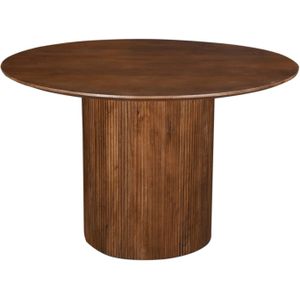 Eettafel Jaime Bruin Rond Ø120cm - Mangohout - Giga Meubel