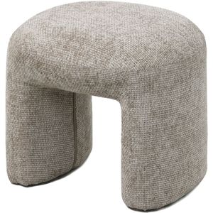 Giga Meubel Poef Raven - Stof/Textiel Taupe - 47x42x42cm