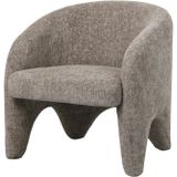 Fauteuil Jackie Taupe Taupe - Stof - Giga Meubel