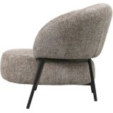 Fauteuil Jennie Taupe Taupe - Stof/Metaal - Giga Meubel
