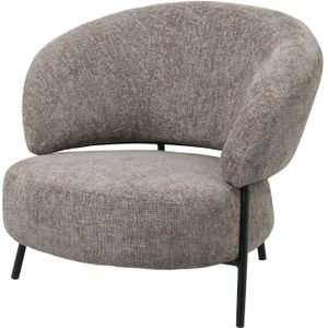 Fauteuil Jennie Taupe Taupe - Metaal/Stof - Giga Meubel