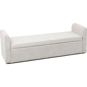 Giga Meubel - Opbergbank Calvin - Beige - Stof/Metaal