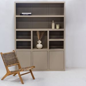 Giga Meubel - Wandkast Beige Mangohout - 160x46x220cm