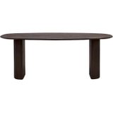 Eettafel Feline Donkerbruin 200cm - Mangohout - Giga Meubel